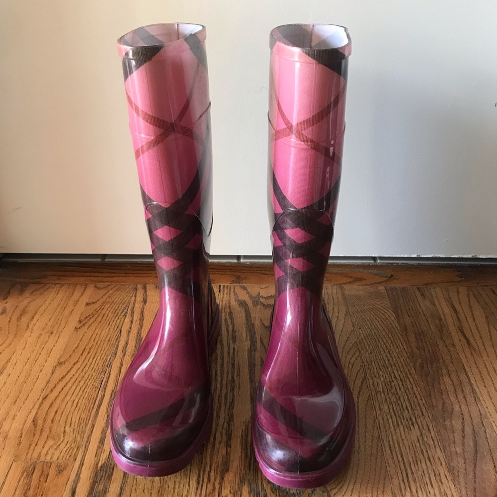 Burberry rain boots raspberry sorbet 38 pink nova